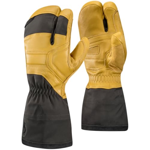 BLACK DIAMOND Men's Guide Ski/Snow Gloves, Waterproof, Gore-TEX Insert - color: Beeswax 2.0 (3 Finger Gloves), size: Large