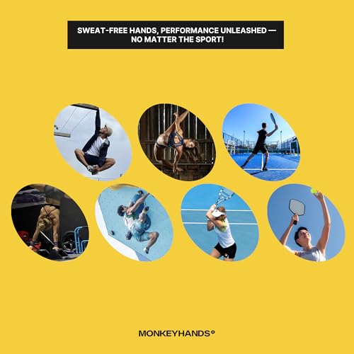 MonkeyHands Dry - Grip Booster - Dry Hands - Overgrip - Padel Racket, Tennis, Golf, Ping Pong, Climbing, Calisthenics, Gym, Pole Dance and more - HighPerformance - Skin friendly, Vegan, Without
