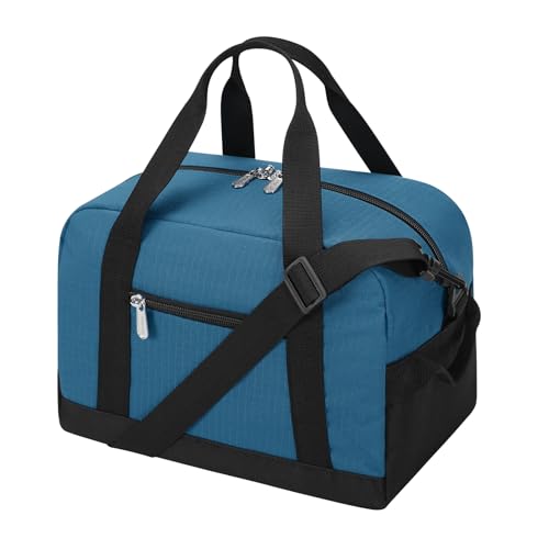 Apenze Small Gym Bag Carry On Bag - 12 in Mini Duffle Bag Lightweight for Overnight Travel(Blue) - color: Blue, size: 12inch