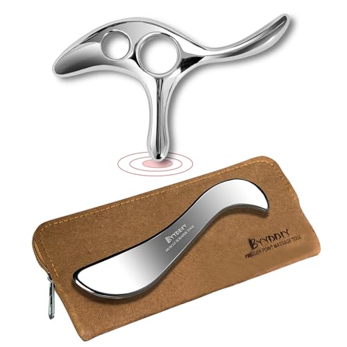 BYYDDIY Gua Sha Trigger Point Massage Tool & Muscle Scraper Tool -Thumb Protector,Deep Tissue Massage,Scraping Massage Tools (Ts) - style: TD