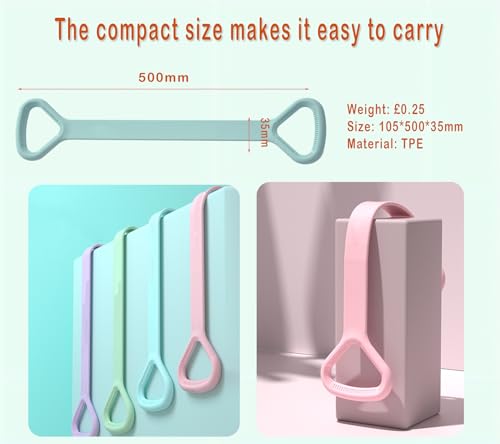 Figure 8 Resistance Band, Arm Back Shoulder Exercise Elastic Rope Stretch Fitness Band, Foot, Leg, Hand Stretcher, Arm Exerciser for Yoga Pilates Stretching Physical Therapy, Home Gym Workout - color: pink