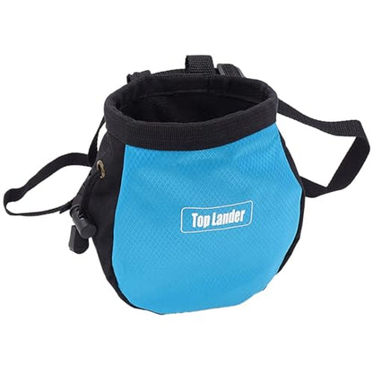 Rock Climbing Chalk Bag Drawstring Closure Adjustable Bouldering Bucket for Gym, Gymnastic Outdoor Rock Drawstring Adjustable