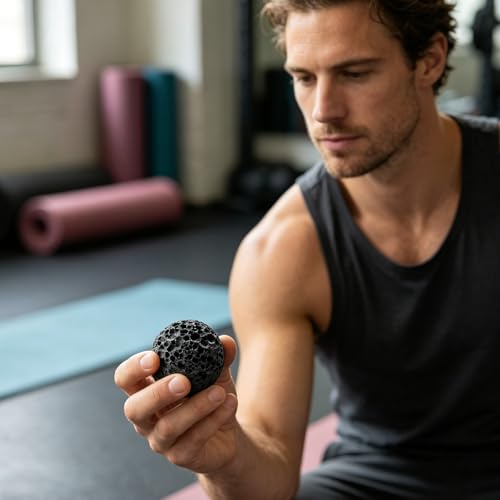 Round Stone Hand Grip Ball None Sweat Rock Climbing Grip Trainer for Climbers and Weightlifters Enduring Muscle Strength Training Massage Ball - color: 4cm