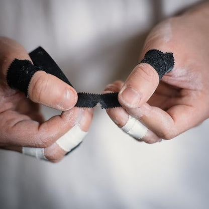 WARM BODY COLD MIND Athletic Finger Tape - 0.5inch x 33ft - Sport Tape for Fingers, Strong Hand Wrap for Crossfit, Weightlifting, Jiu Jitsu, Rock Climbing - color: 6 Rolls Black (33ft)