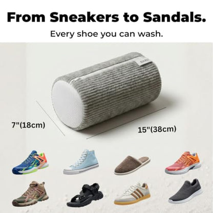DARU 2-Pack Shoe Washing Machine Bag, Sneaker and Tennis Shoe Laundry Bags | Shoe bag for washing machine, Mesh Protection, Washer & Dryer Safe, Locking Reinforced Zipper, 360 Deep Shoe Cleaner, XL - color: Grey