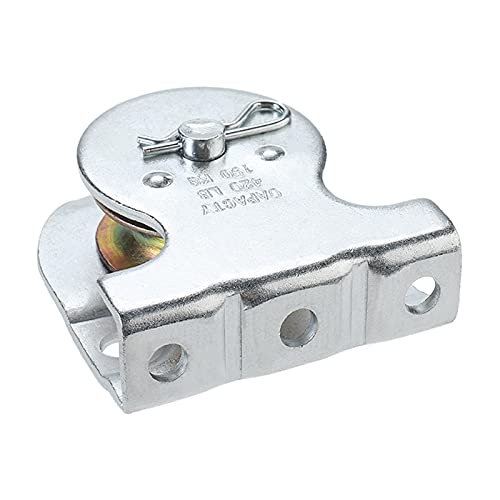 Ceiling Mount Single Pulley 1-1/2 Inch Wall Mount Pulley Ceiling Pulley for 3/8" Wire or Rope, 4 Packs (1)