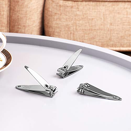 Mudder 28 Pcs Fingernail Nail Clippers Bulk Stainless Steel Toenail Clippers Thick Portable Travel Manicure Kit for Men and Women(Simple Style) - style: Simple Style