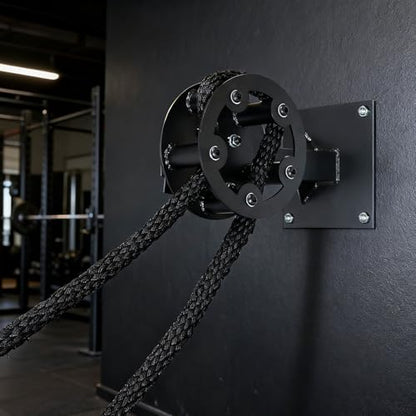 Resistance Trainer Machine, TANBOXMMA Wall-Mount Pulley Rope Trainer with 3-Level Adjustable Resistance Training Machine for Upper Body Workout at Home - style: Pulley Rope Trainer