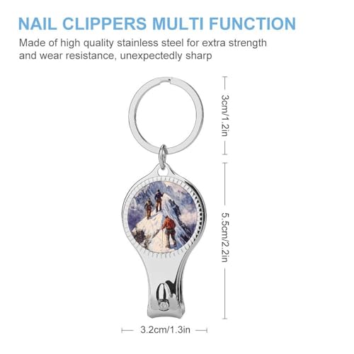 Climber Climb Climbing to The Top Portable Nail Clippers Bottle Opener with Keychain Toenail Fingernail Scissors