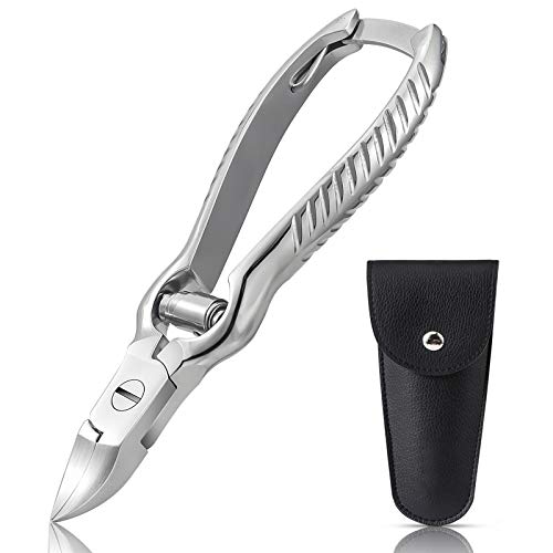 BEZOX Heavy Duty Toenail Clippers for Thick and Ingrown Nails - Silver | Stainless Steel Podiatrist Toe Nail Clipper for Seniors, Toenail Scissors for Thick Toenail, Ingrwon Toenail Tools - color: Mirror Silver, size: 1 Count (Pack of 1)