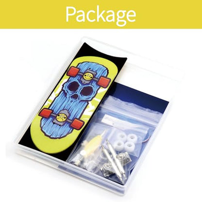 36mm Pro Fingerboard with Wooden Finger Skateboard Deck Upgraded Finger Board Trucks Street Shape Bearing Wheels (Skate) - color: Skate