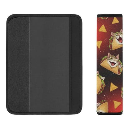 2PCS Universal Fit Car Seat Belt Pad for Kids, Most Cars, Funny Cat Food Taco Burrito Seat Belt Cushion, Shock Absorption - color: Pattern 310