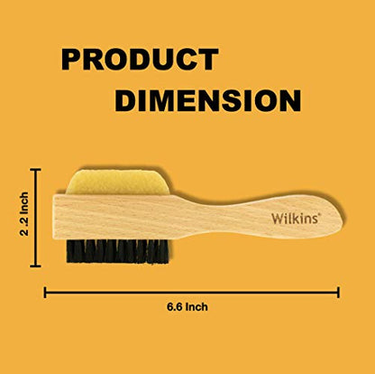 Wilkins Suede Shoe Cleaner Brush - Yellow Rubber Suede Eraser with Soft Bristle Brush for Suede Cleaner and Nubuck Brush