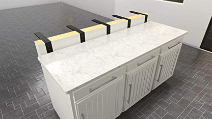 Heavy Duty American Steel Countertop Support 8 Inch Steel L-Bracket, Support for countertops and Various Home Renovation Projects, Made By Original Granite Bracket - size: 8 Inches, style: A36 Cold Roll Steel