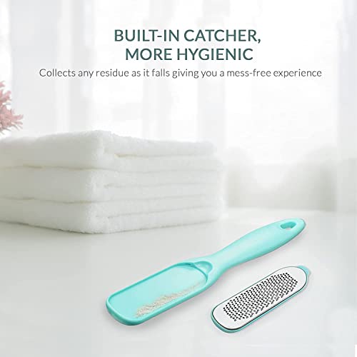 Callus Remover - Dual-Sided Foot File Pedicure Kit | Wet & dry foot scrubber for dead skin - dual-sided rasp & file for smooth heels - pedicure tool for callus & rough skin