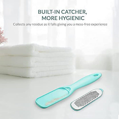 Callus Remover - Dual-Sided Foot File Pedicure Kit | Wet & dry foot scrubber for dead skin - dual-sided rasp & file for smooth heels - pedicure tool for callus & rough skin