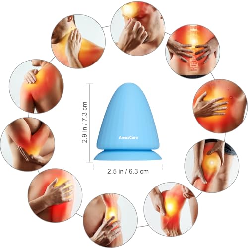 Trigger Point Massage Tool Manual Massage Ball with Suction Cup | Silicone Massage Ball For Muscle Knots Deep Tissue Myofascial Release Hip Flexor Iliacus Psoas Neck Shoulder Back Thigh Foot