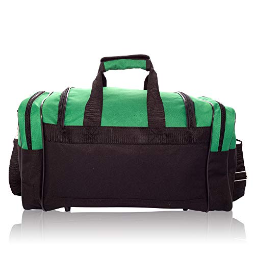DALIX 17" Blank Duffle Bag Duffel Bag Travel Size Sports Durable Gym Bag - color: Green