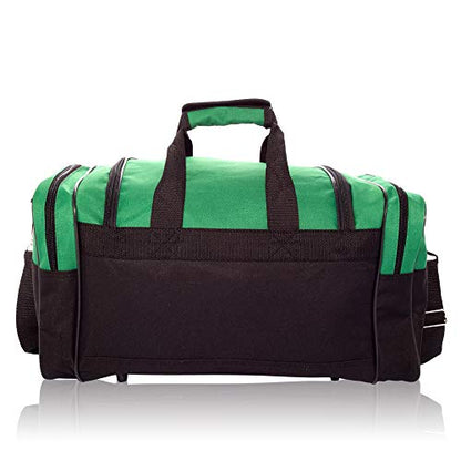 DALIX 17" Blank Duffle Bag Duffel Bag Travel Size Sports Durable Gym Bag - color: Green