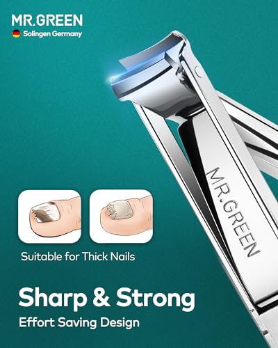 Portable Nail Clippers,Medical Grade Stainless Steel Foldable Nail Cutter with Leather Case, Ultra Slim Travel Design - size: 1 Count (Pack of 1)