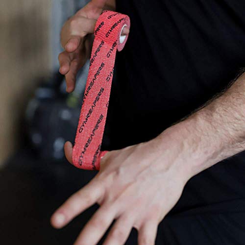 Gymreapers Weightlifting Adhesive Thumb Tape, Stretchy Athletic Tape Grip & Protection for Olympic Lifting, Cross Training, Powerlifting, Hookgrip - color: Red, size: 3 Rolls
