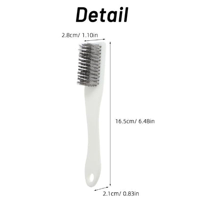 4 Pack Bowling Shoe Brushes - Stainless Steel Wire Cleaning Scrubber for Shoes Sliders Golf Cleats and Boots - Durable Brush Cleaner Kit for Mud and Dirt (White)