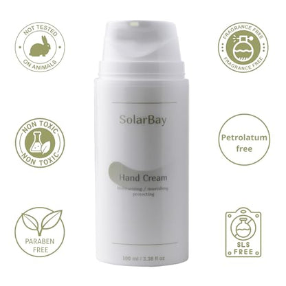 Hand Cream for Dry Cracked Hands-Shea Butter & Jojoba Oil-Moisturizing Lotion for Extremely Dry Skin, Fingertip & Cuticle Care-Vitamin E & Panthenol-For Women & Men-Airless Pump Bottle