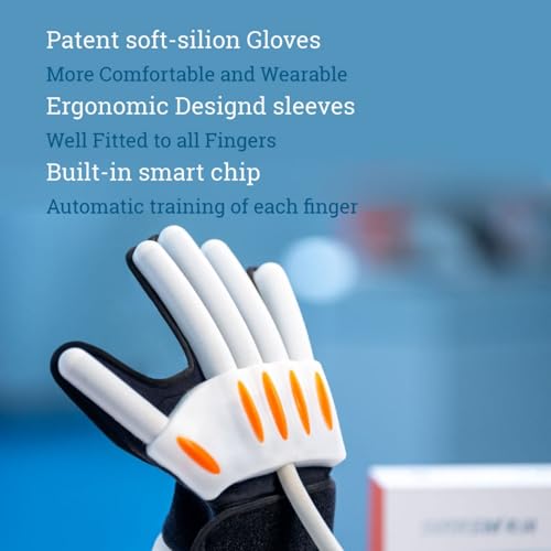 Rehab Robotic Gloves for Hand Training Post Stroke (Left/L) | Multi-modal stimulation Rehabilitation Physiotherapy Device Finger Function Rehab Recovery Equipment - size: L