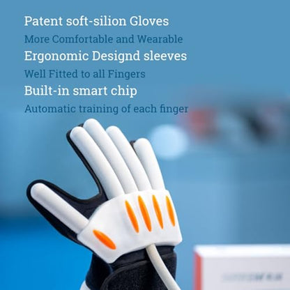 Rehab Robotic Gloves for Hand Training Post Stroke (Left/M) | Multi-modal stimulation Rehabilitation Physiotherapy Device Finger Function Rehab Recovery Equipment - size: M