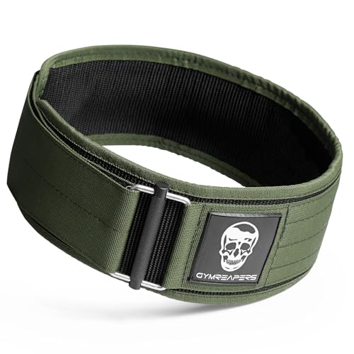Gymreapers Quick Locking Weight Lifting Belt for Men Gym Belt for Powerlifting Deadlift Belt with 4 Inch Neoprene Metal Buckle Back Support Weightlifting Belt Women - color: Green, size: X-Small