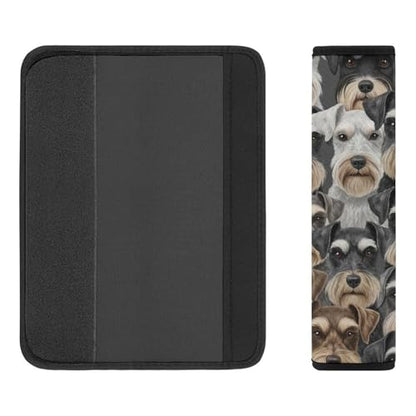 2 Pack Universal Fit Car Seat Belt Pad for Adult Use, All Vehicles, Schnauzer Dog Seat Belt Covers Cushion, Anti-Slip Pad - color: Pattern 476