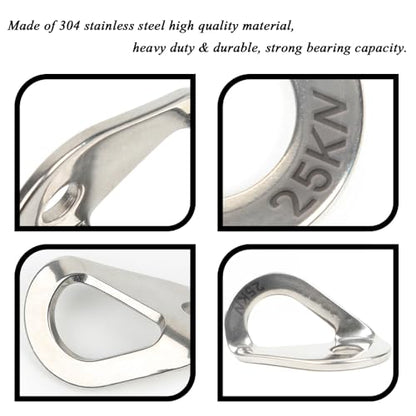 Climbing Bolt Hanger - Stainless Steel Rock Climbing Anchor Bolt Outdoor Gear Rescue Hammock Installation, Fits for Bolt, 2PCS - size: 25KN, style: M12
