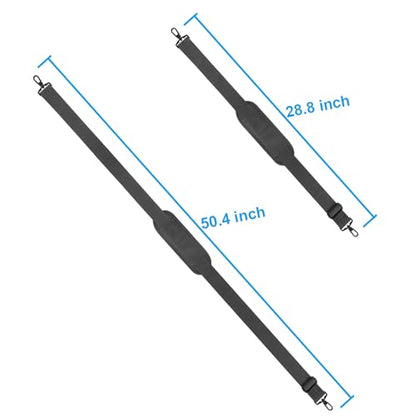 Taygeer Crossbody Strap Replacement, 52" Universal Laptop Bag Strap, Grey | Detachable Padded Adjustable Belt, with Metal Hook Clip, for Briefcase Carrier Satchel Case Gym Duffle Messenger Shoulder Bag - color: A-grey