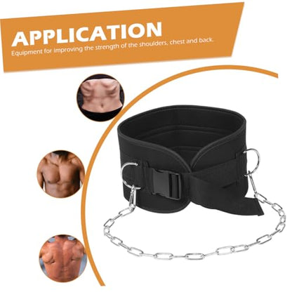 GLEAVI Weighted Dip Belt with Chain for Pull-up and Weightlifting, Thickened Steel Training Belt for Muscle Strengthening, Fitness Resistance Equipment for Gym and Home Workouts