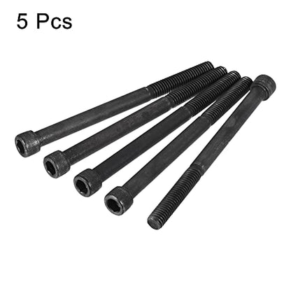 uxcell 3/8-16x5" Hex Socket Head Cap Screw Bolts 12.9 Grade Alloy Steel 5pcs - size: 3/8x5"
