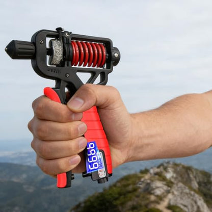 Adjustable Grip Strength Trainer - Hand Muscle Training Equipment 11-364 Lbs, Gym Grip Strengthener | For Exercise, Fitness, Weightlifting, Climbing - color: Net