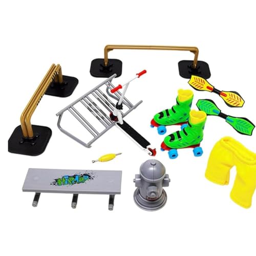 Fingerboard Training Ground Fingerboard Obstacle Combination Props 10pcs | Suitable For Indoor Desktop Home Decoration