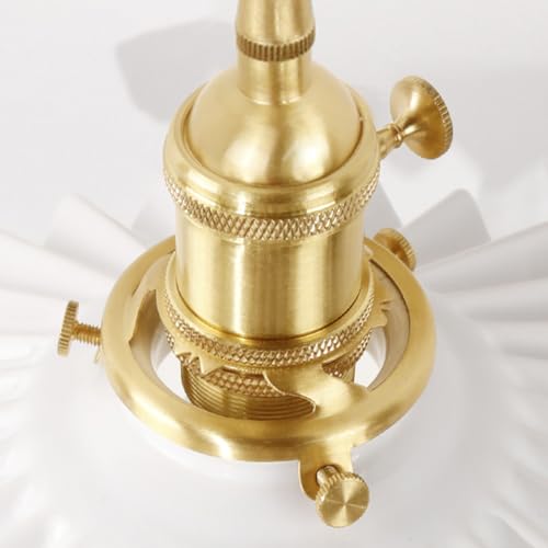 Shenmoyl Brass Lock Part Accessory for Ceramic Pleated Lampshade - size: Screw cap (pleated)