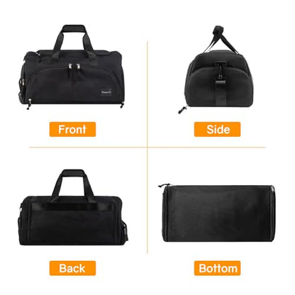 Gym Bag for Men & Women with Shoes Compartment and Wet Pocket Convertible Duffle Bag and Gym Backpack Waterproof Sports Duffel for Travel, Sports, Fitness & Workout
