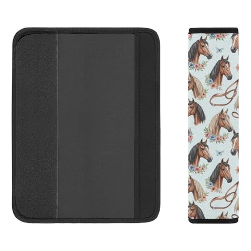 2 Pack Breathable Car Seat Straps Shoulder Pads for Adults and Children, All Vehicles, Horse Harness Pads Strap, Pressure Relief - color: Pattern 299