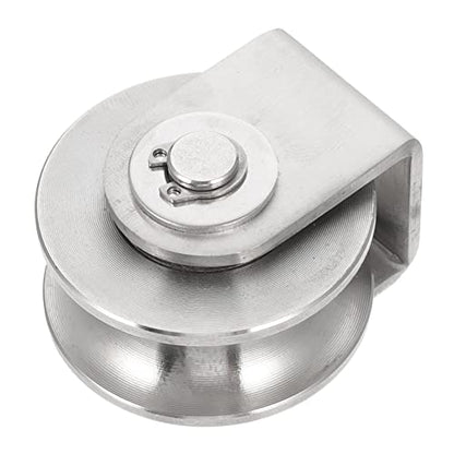 Groove Guide Pulley Durable Stainless Steel Lifting Rope Pulley Roller for Fitness Equipment Climbing and Industrial Use Easy to Install Safe Application Practical Design