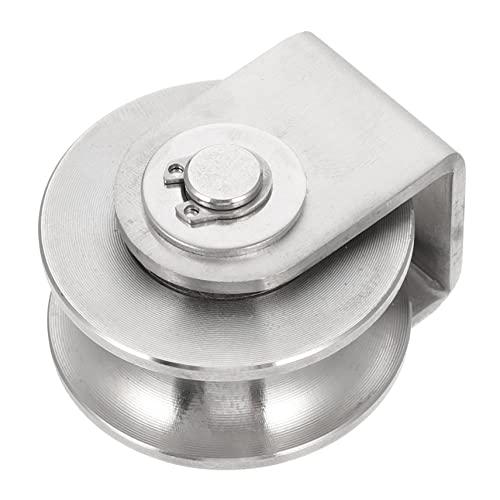 Groove Guide Pulley Durable Stainless Steel Lifting Rope Pulley Roller for Fitness Equipment Climbing and Industrial Use Easy to Install Safe Application Practical Design