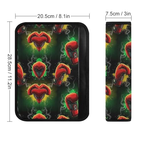 2 Pack Boxing Sports Black Car Seat Belt Pad Soft Padded Seat Belt Cushion for Child, Stroller Pushchair High Chair, Shock Absorption - color: Pattern 742
