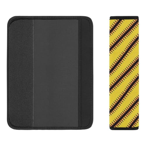 2 Pack Softball Art Seat Belt Shoulder Pad Universal Fit Harness Pads Strap for Kids, Car Seats Pushchair Strollers High Chair Pushchair, Shock Absorption - color: Pattern 816