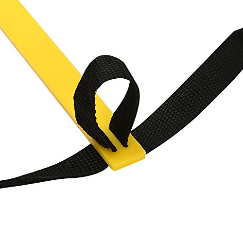 Speed Training Ladder, Portable Footwork Exercise Tackle for Football Soccer Sports (5.5m10 - Rung-Yellow)