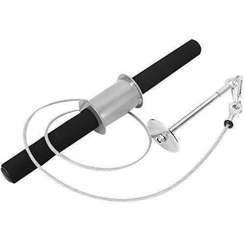 Forearm Wrist Roller Trainer | Metal Construction with Foam Handle | Strength Training Equipment for Athletes/Gym/Home Workout | Customizable Tension & Sturdy Design