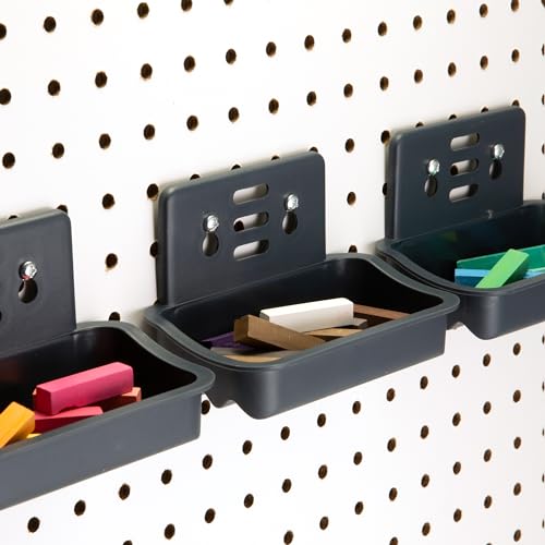 Officemate Utility Tray Organizer, 3 Pack, Pegboard / Slatwall Organizer For Office, Classroom, Workbench, Kitchen, Craft Room, and Garage (29422) - style: Utility Tray Organizer