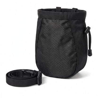 Climbing Chalk Bag - Small Chalk Bag Bouldering for Rock Climbing Chalk Pouch - color: BLACK