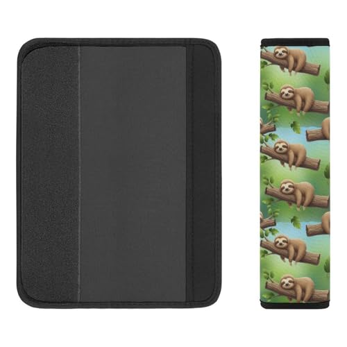 2 Pack Cute Sleep Sloth Car Seat Belt Pad Soft Padded Harness Pads Strap for Child, Car Seats Pushchair Strollers High Chair Pushchair, Anti-Slip Pad - color: Pattern 651