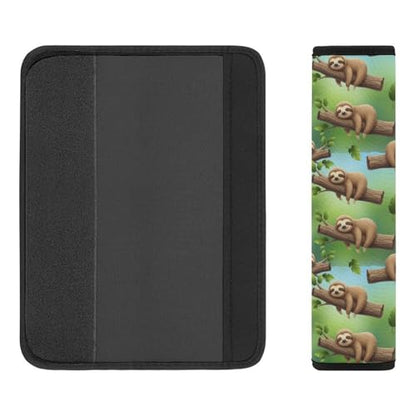 2 Pack Cute Sleep Sloth Car Seat Belt Pad Soft Padded Harness Pads Strap for Child, Car Seats Pushchair Strollers High Chair Pushchair, Anti-Slip Pad - color: Pattern 651